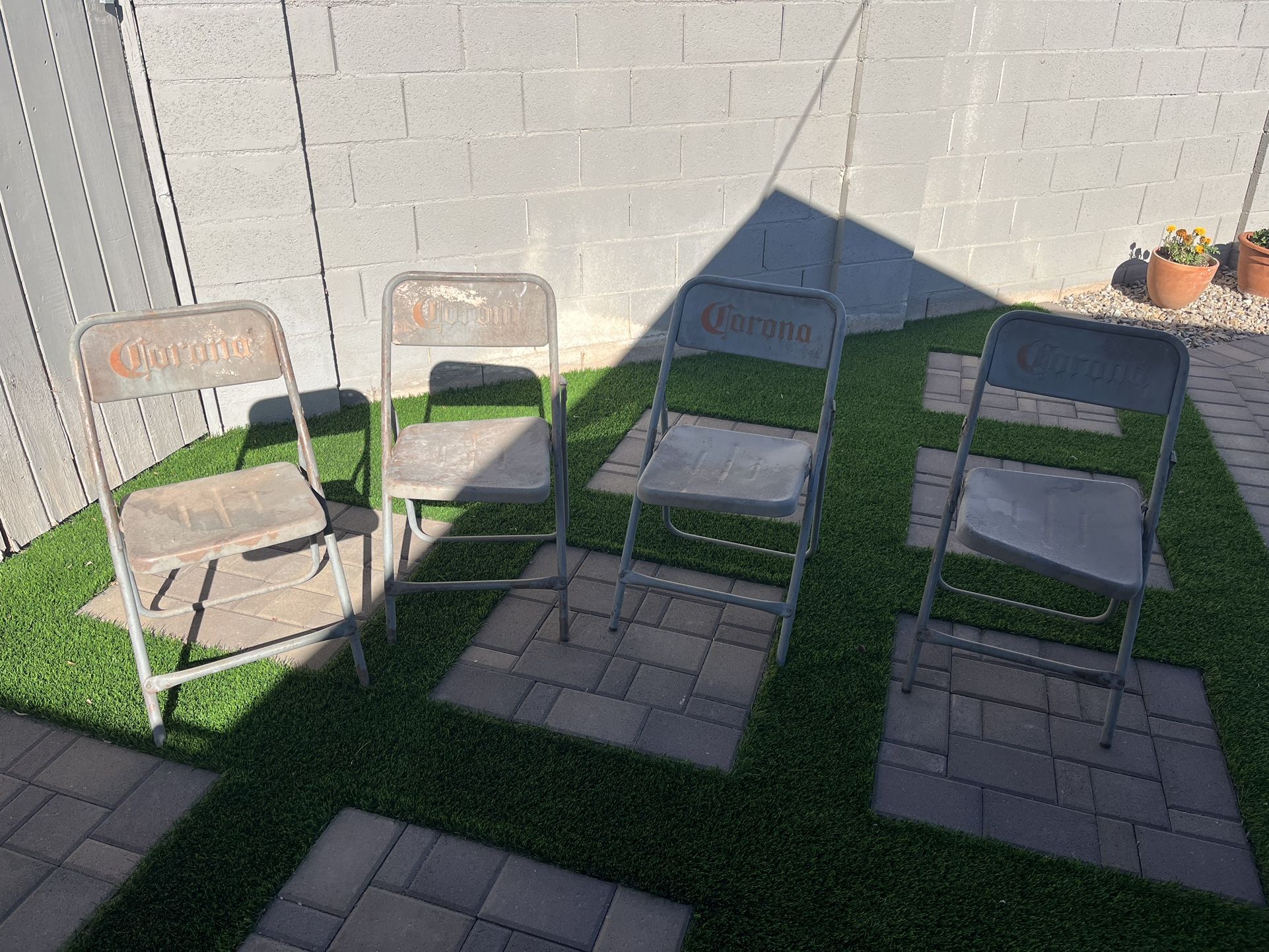 Antique Metal Corona Chairs