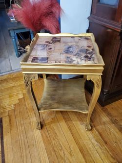 Antique side table(top handmade)