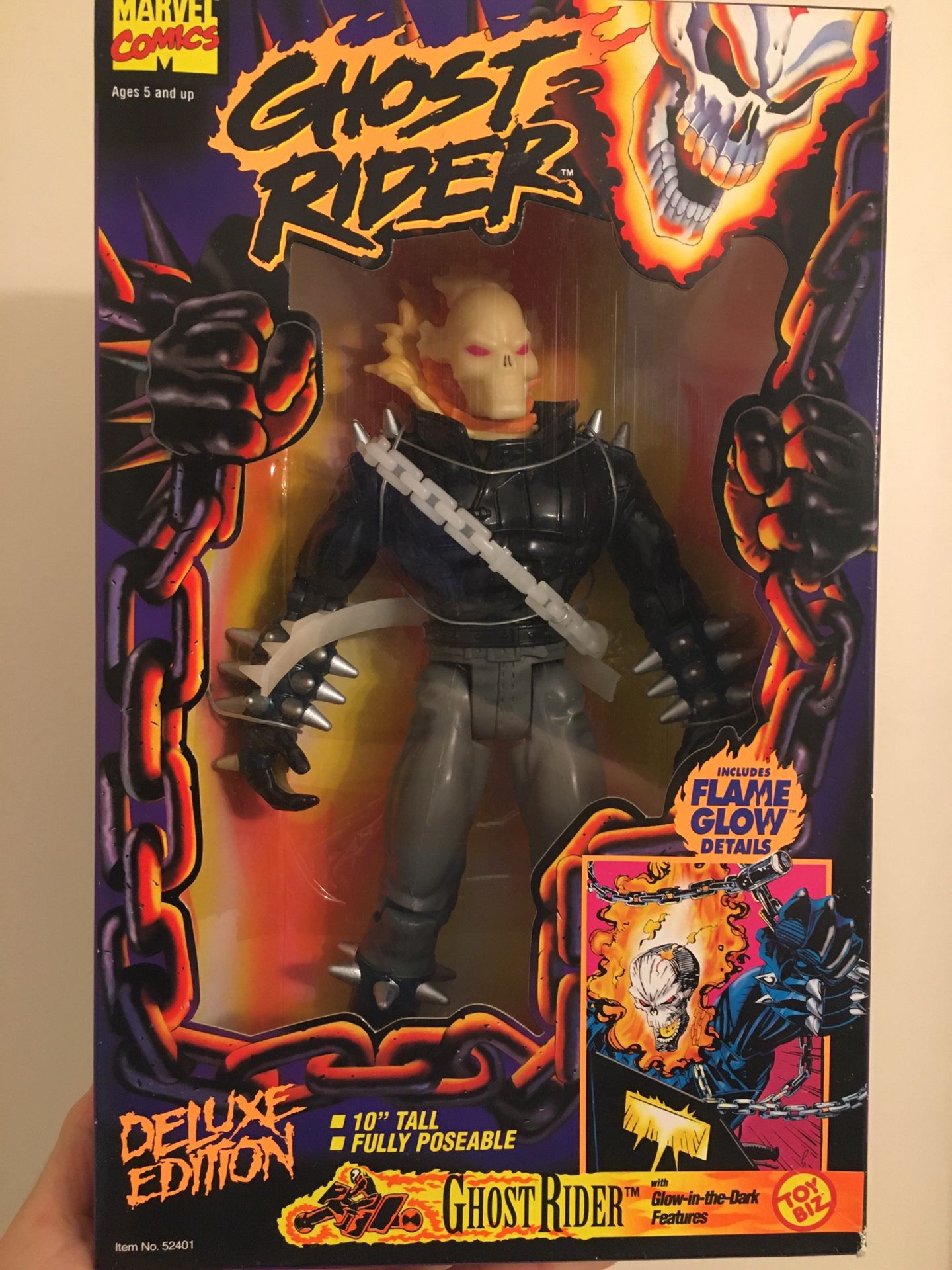 Ghost Rider VTG 1995 Marvel 10" Action Figure