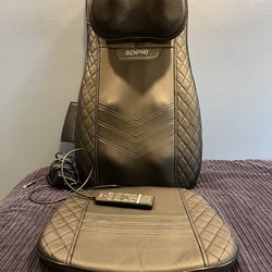 RENPHO Neck & Back Shiatsu Massager Chair pad with Heat, Full Back Kneading or Rolling Massage