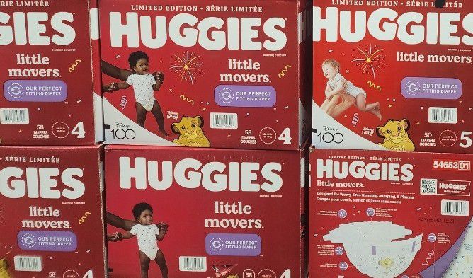 New Box Of Huggies Diapers Size 3, 4, 5 or 6 Little Movers Or Snug and Dry In HENDERSON near Stephanie 