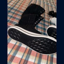 High Top Canvas Shoes, Size 8 1/2 Brand New