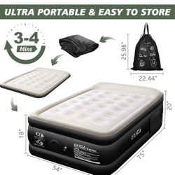 Portable Inflatable Queen Mattress 