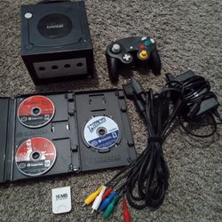 Nintendo GameCube With Component Cables.