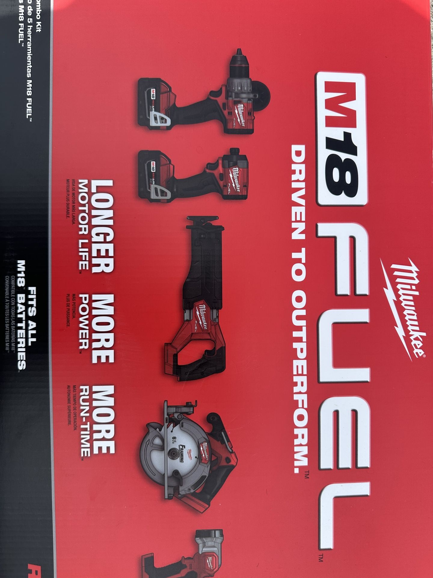 Milwaukee 5 Tools 2 Battery’s