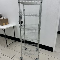 4 Tier Wire Shelving Heavy Duty Mobile