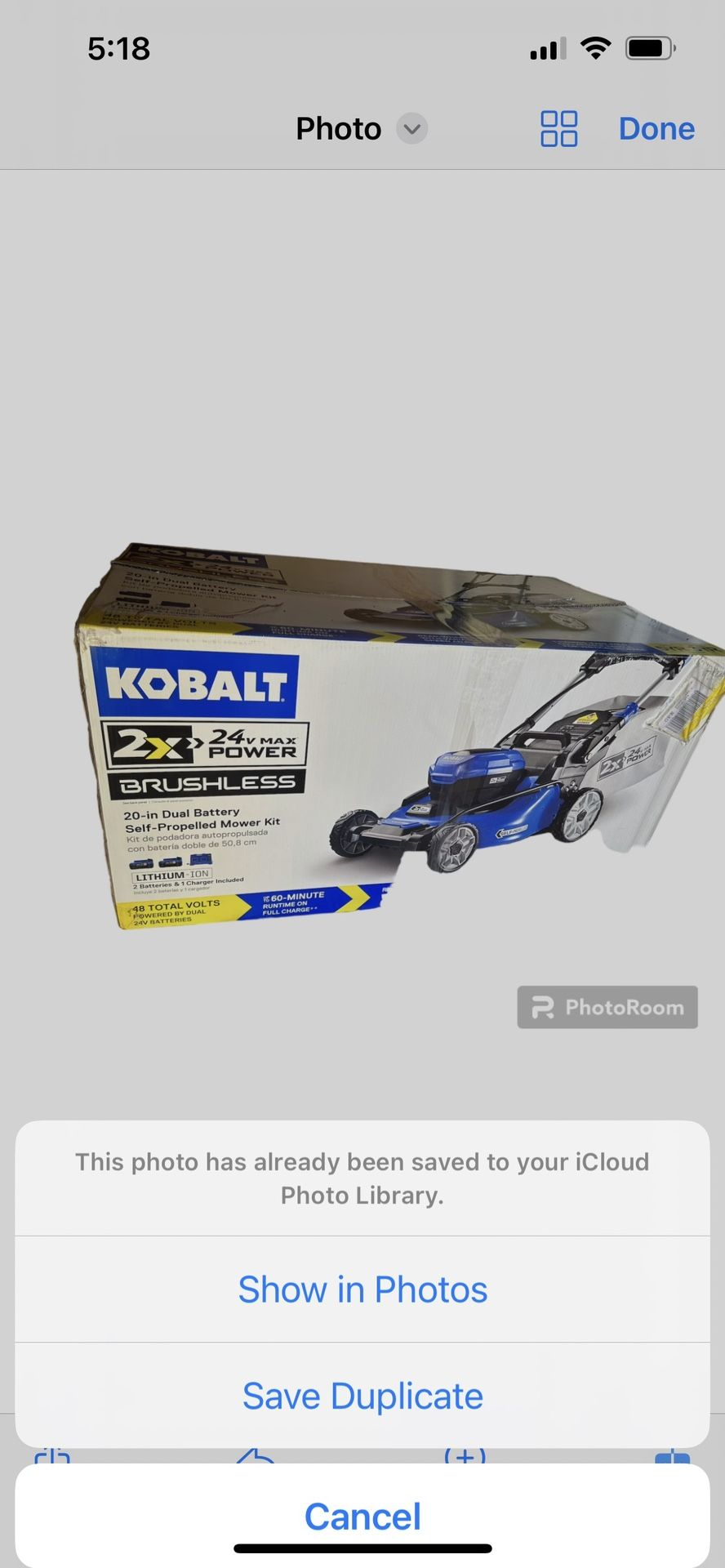 Kobalt 2x24 48-volt 20-in Cordless Self-propelled  (2 Batteries and Charger Included)