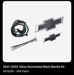 Genuine GM Illuminated Black Bowtie Emblem Kit #(contact info removed)3 – New