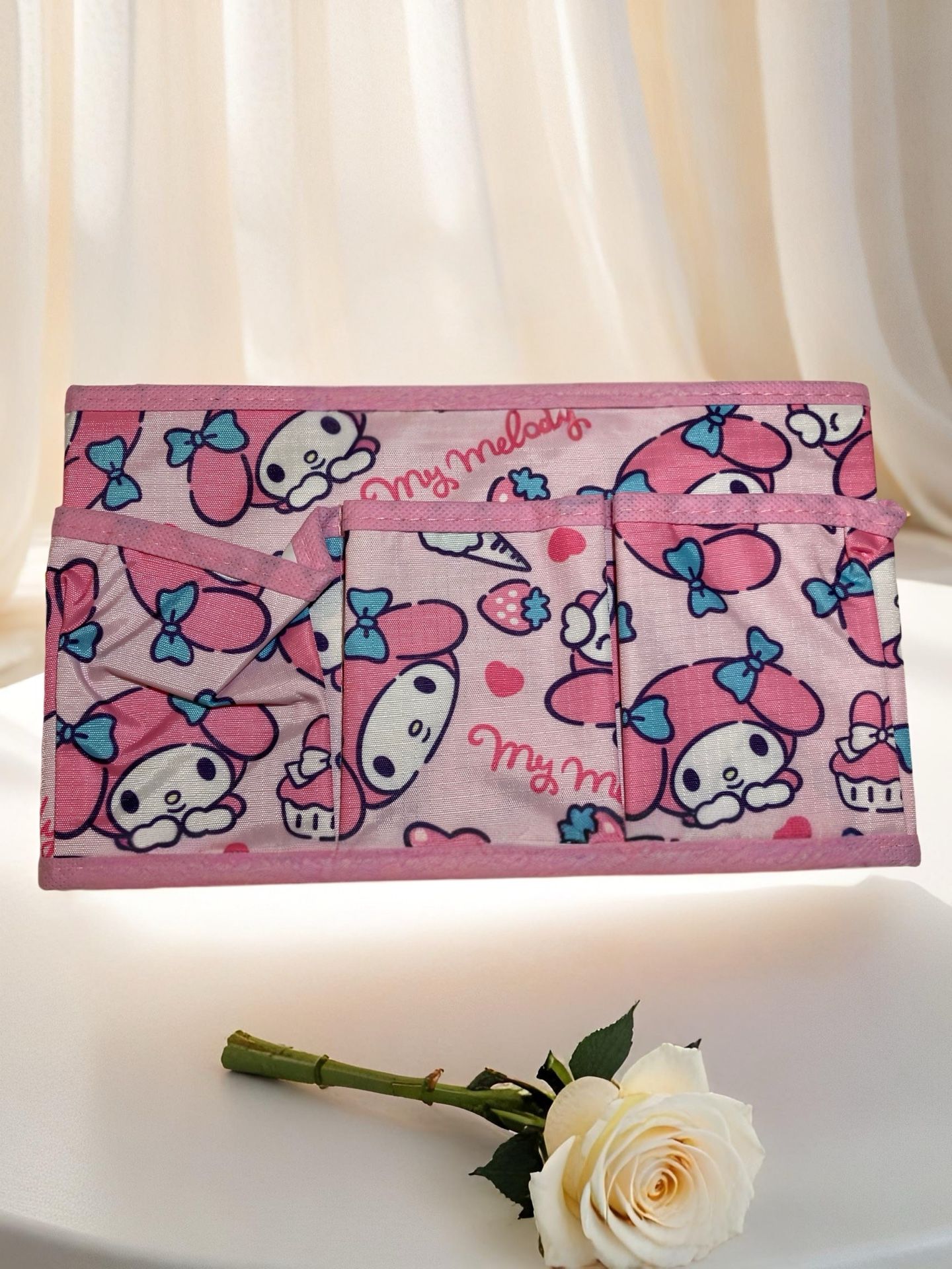 💖✨ Sweeten up your space with this Large-Print My Melody Collapsible Cloth Organizer—where kawaii meets convenience! ✨💖
