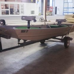 14 Ft. John Boat with Trailer and trolling motor