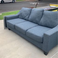 Blue three Cushion Couch
