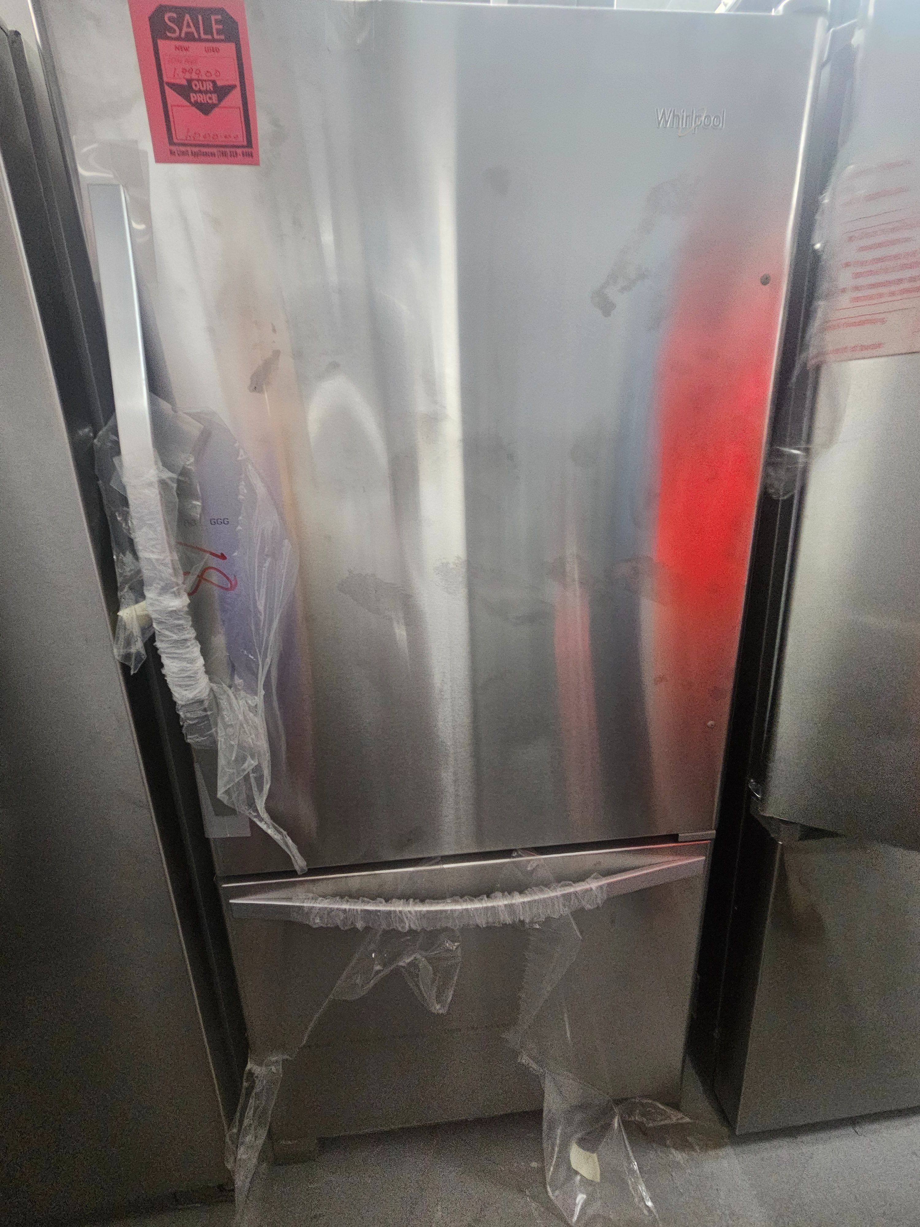 New Whirlpool Refrigerator with Bottom Freezer Stainless