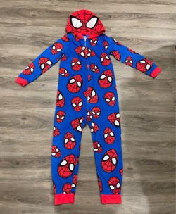 Spider-Man Kids Hooded One-Piece Pajamas