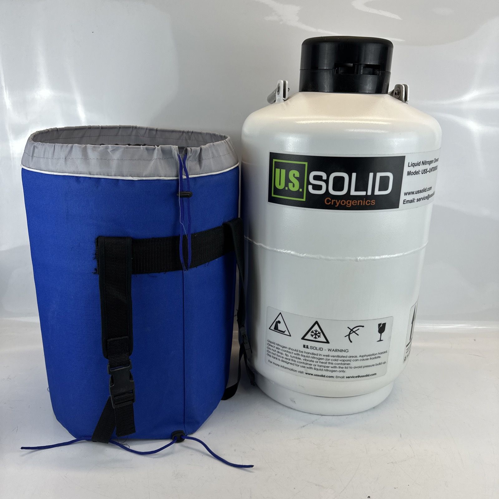 U.S. Solid 10L Cryogenic Container Liquid Nitrogen LN2 Tank - Model USS-LNT00003