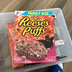 Travis Scott Family Size Cereal Box