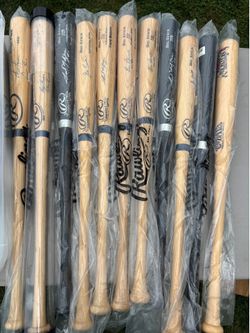Lot of autographed bats