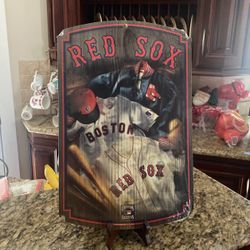 New Cooperstown Collection Red Sox Wood Wall Hanging 