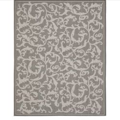 9 ft. x 12 ft Floral Indoor/Outdoor Patio Area Rug