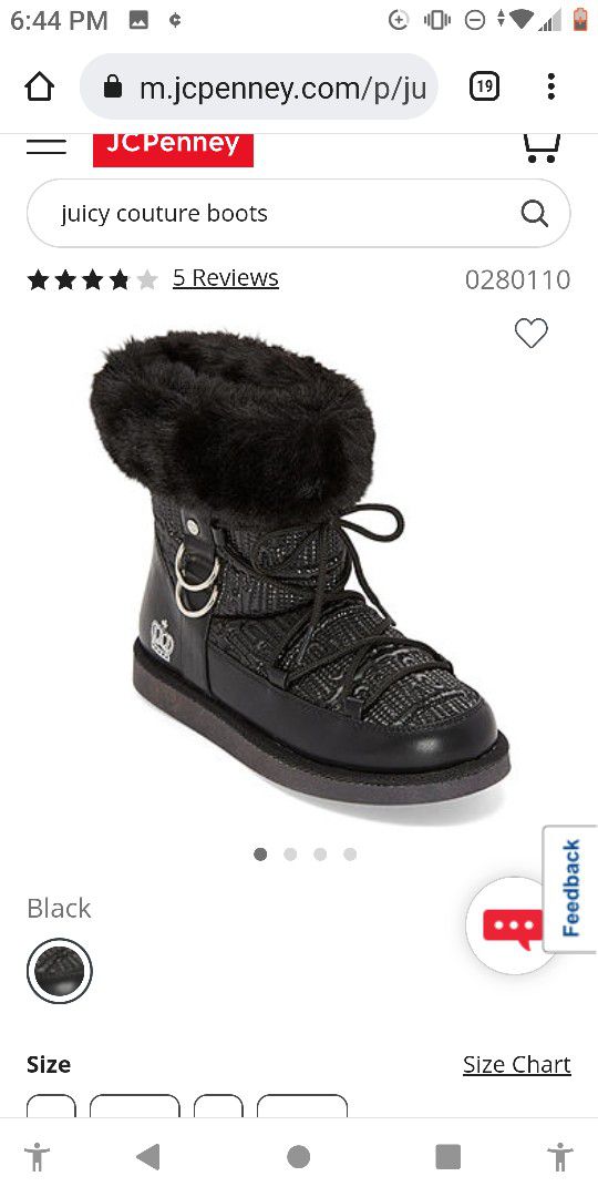 Juicy By Juicy Couture Womens Kissme Winter Boots Flat Heel

Medium Black Size 7.5