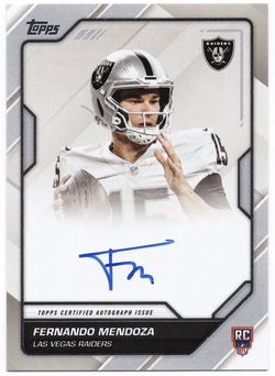 2026 Topps Flagship Football Fernando Mendoza Flagship First Signatures