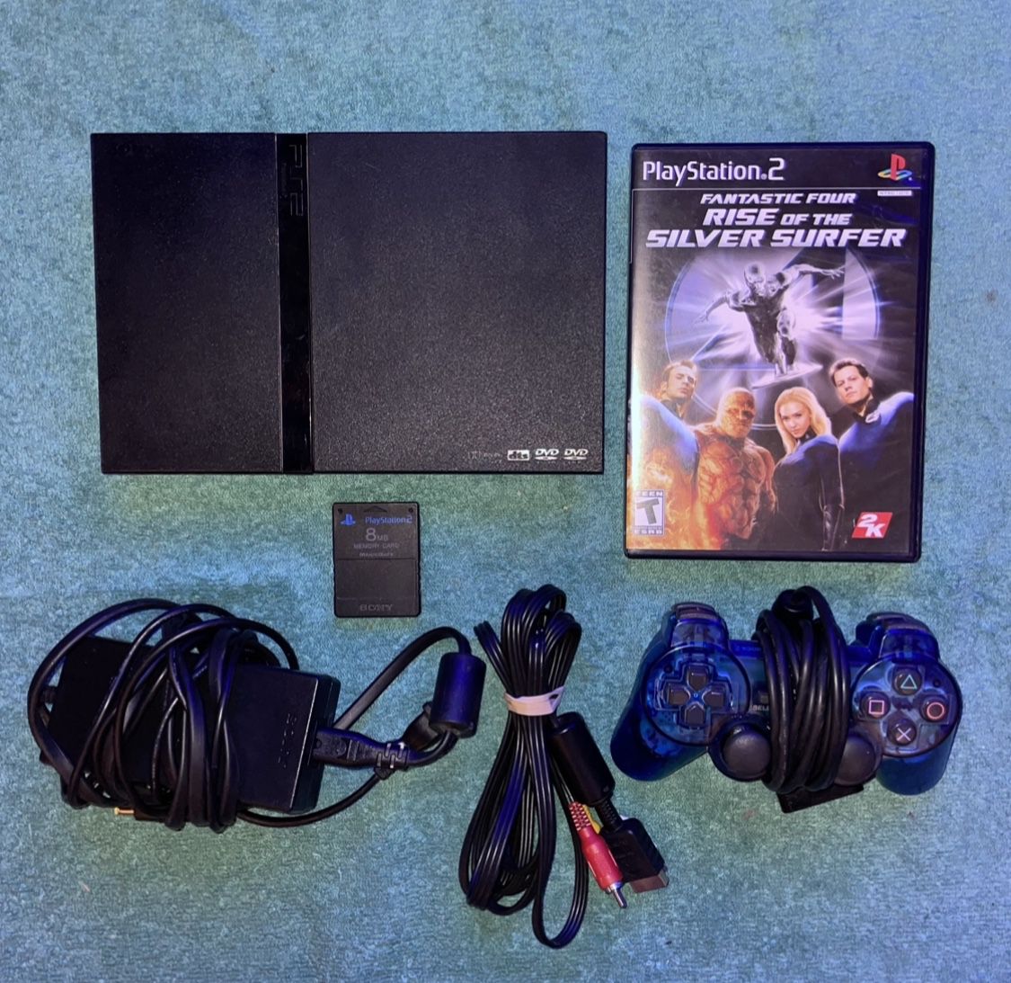 SONY PLAYSTATION 2 PS2 CONSOLE WITH VIDEO GAME & CONTROLLER