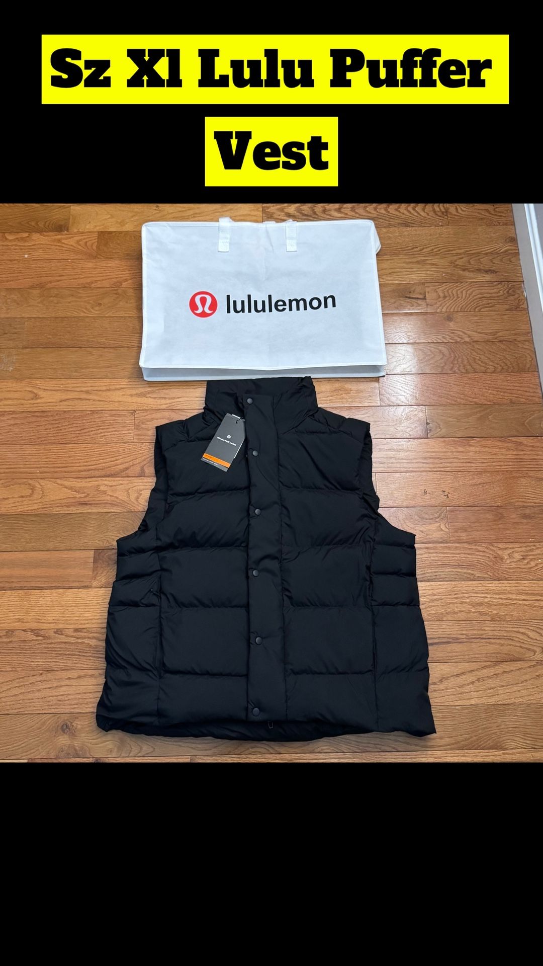 Black Lululemon Puffer Vest for women