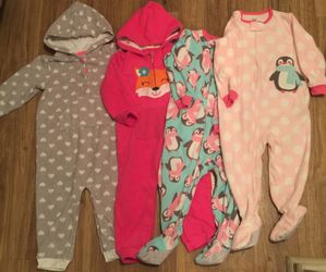 Girls sleepers by carters size 24 months (like new)... $15 for all 4