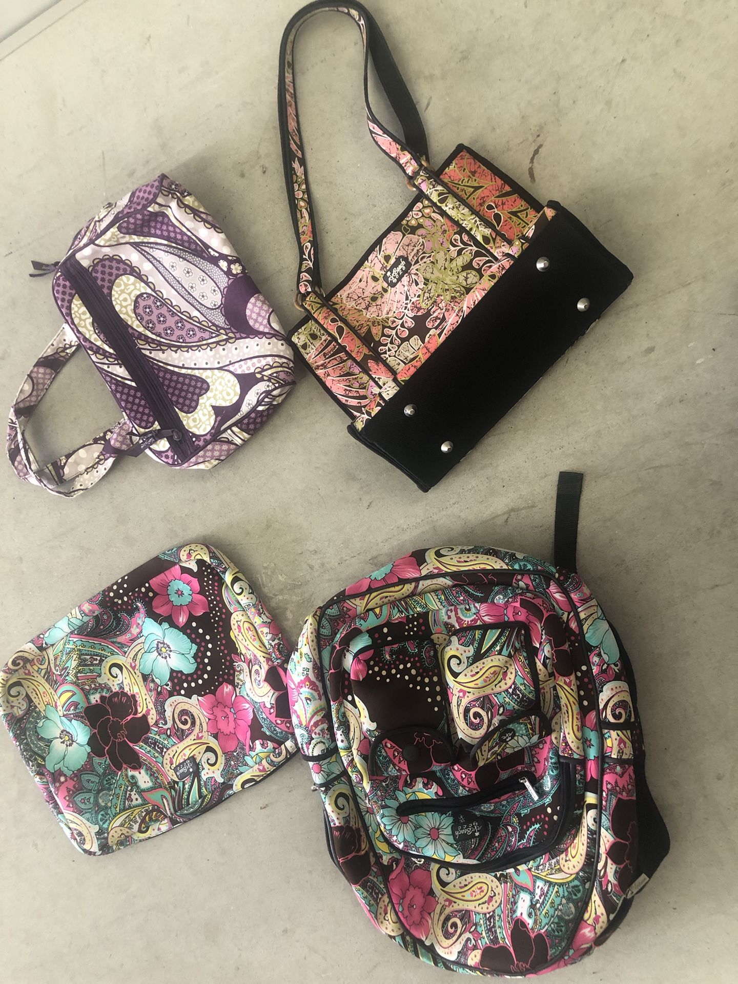 Neoprene Water Proof Back Pack With Matching Larger Zippered Pouch 