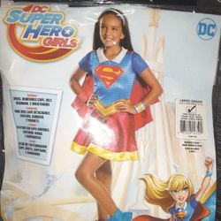 DC Comics Super Girl Superman Size 12-14 Teen Youth Kids Child Boys Girls Halloween Costume
