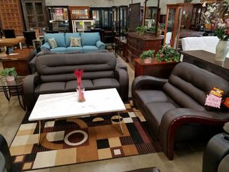 Leather 2 pc's sofa top leather