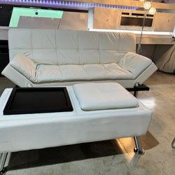🚨🚨🚨 Futon Sofa  + Ottoman 🚨🚨🚨