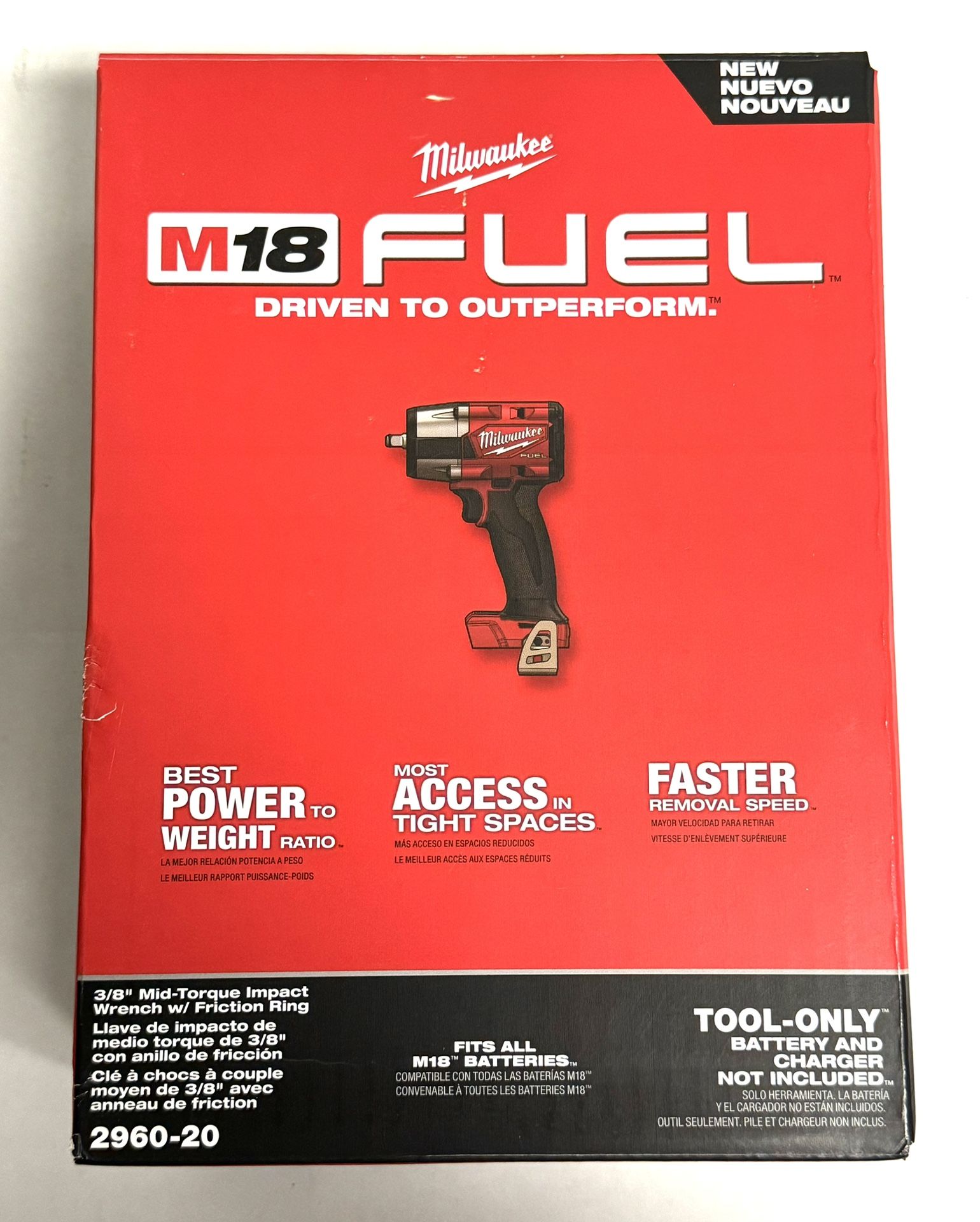 Milwaukee M18 FUEL 2960-20 3/8” Impact Wrench (Tool Only)