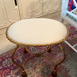 Vintage Gold Tassel Rope Stool 