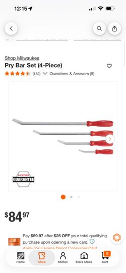 Pry bar set