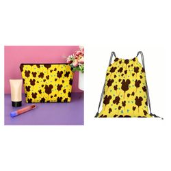 ✨ NEW! Mickey Mouse Ice Cream Bar 2-Piece Bag Set Coin Pouch + Drawstring Backpack