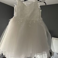 1 Flower Girl Dress  Wedding With Baskets Crowns Bracelets 