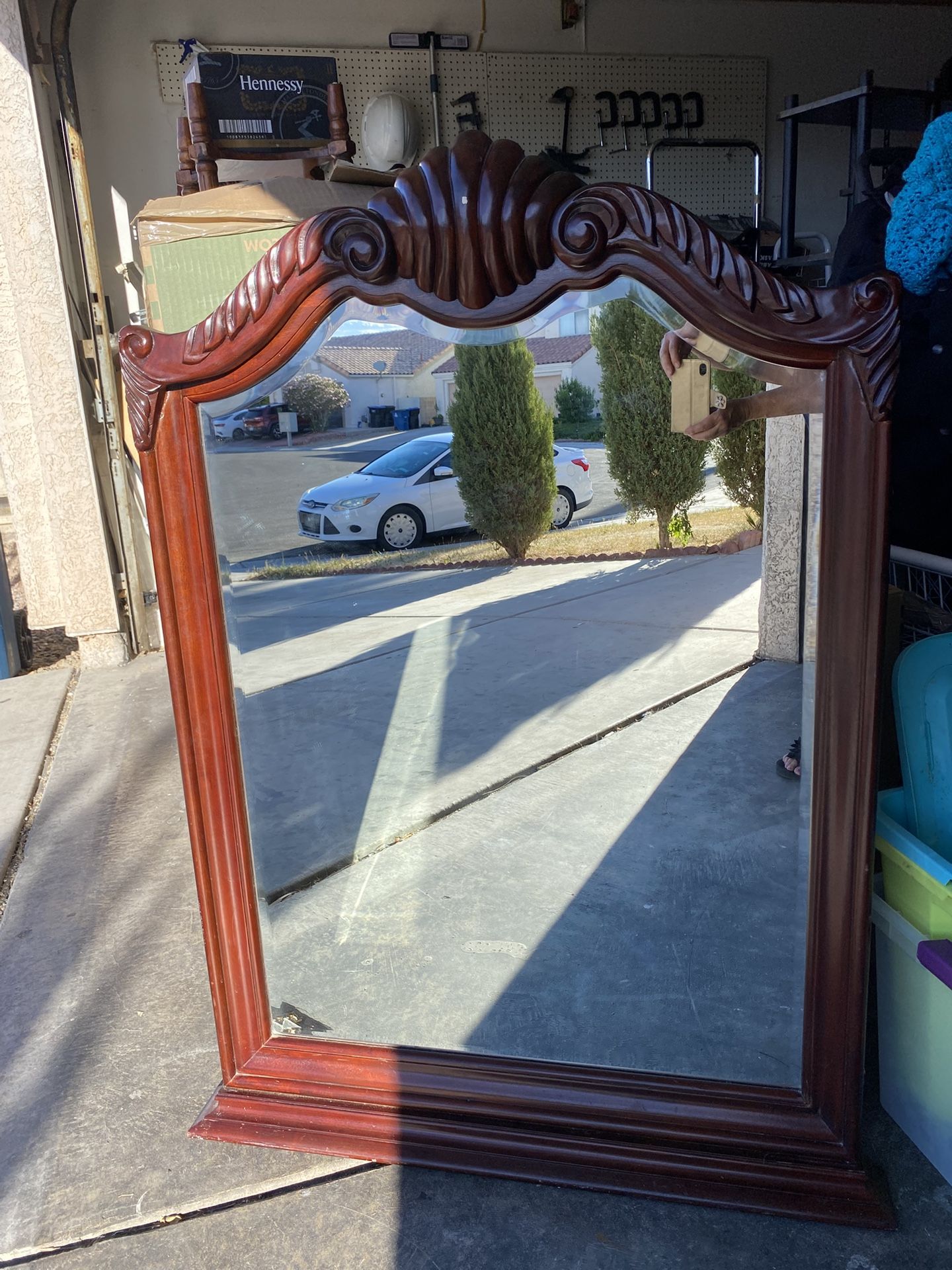 Cherrywood Bevel Mirror 