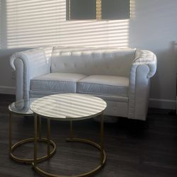 White Leather Couch