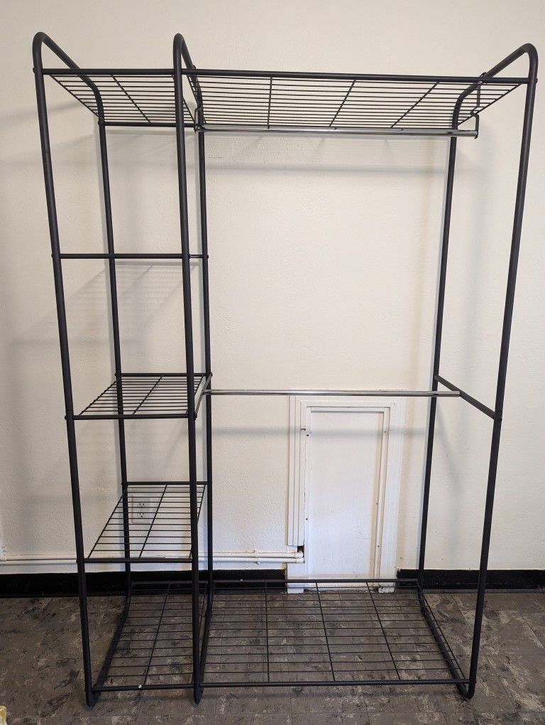 Freestanding Closet Black/Silver - Room Essentials - Target