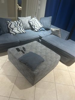 Blue Sectional couch