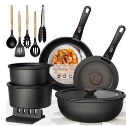Black Cookware $99.99 New In Box 21 Pc Set 
