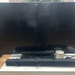 48" LED HDTV + Sound Bar And Chromecast