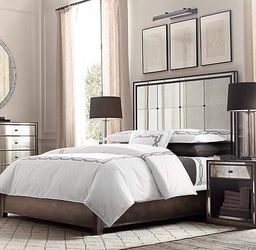 Restoration Hardware Mirrored Bed – Excellent Condition
