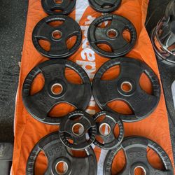 Rubber Fitness Weight Plates with Handles (Full Set)