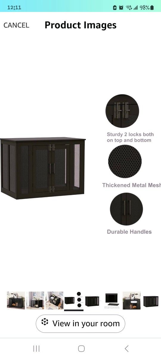 Brand New Black Dog Kennel