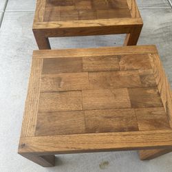 Set Of 2 Beautiful Wood End Tables
