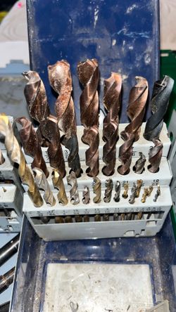 Assorted Metal Twist Drill Bits Mixed Sizes around 60 pieces all for $50