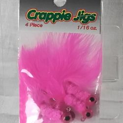 Laker Crappie Jigs 4 Piece 1/16 oz Pink