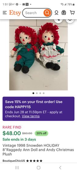 SNOWDEN RAGGEDY DOLLS.