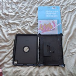 iPad Pro Otter Ix Defender Case, Apple Pencil 2nd Gen and Paperlike